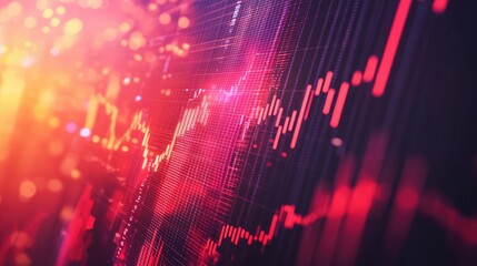 Poster - Abstract Financial Data Visualization Background