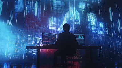 Poster - Minimalistic Person Analyzing Data in Digital Environment