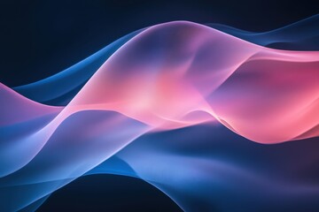 Leinwandbilder - Colorful abstract waves of light flowing gracefully against a dark background in a captivating display