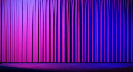 Wall Mural - theater curtains with colour lighting