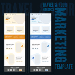 Wall Mural - Email Marketing Newsletter Layout For Promoting Creative Services