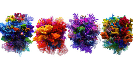 Poster - Vibrant Coral Reefs With Rich Marine Life Generative AI