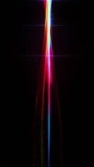 Poster - Vertical abstract intro with vivid light streaks and flashes on dark.