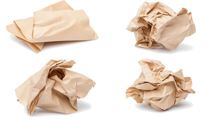 Poster - Collection of Crumpled Papers Displaying Different Shapes Generative AI