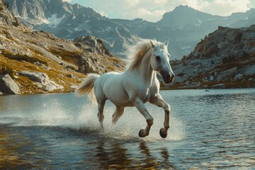 White Horse Running Water