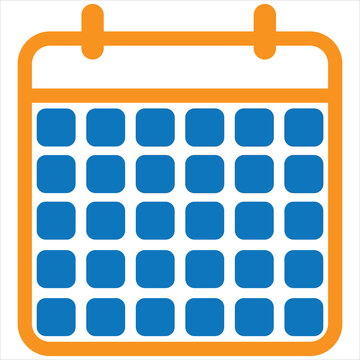 Calendar editable stroke icon . Vector illustration.  EPS 10/AI
