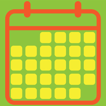 Calendar editable stroke icon . Vector illustration.  EPS 10/AI