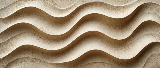 Aufkleber - Abstract Wavy Texture of a Light Brown Textured Surface