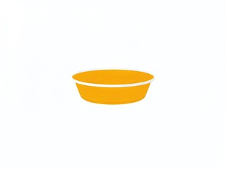 Bright yellow bowl on a plain white background, showcasing its simple yet vibrant design and versatility for various uses