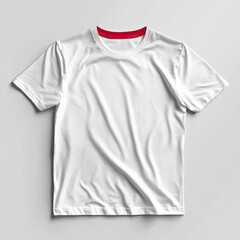 white t-shirts mockup design with grey background .generative ai