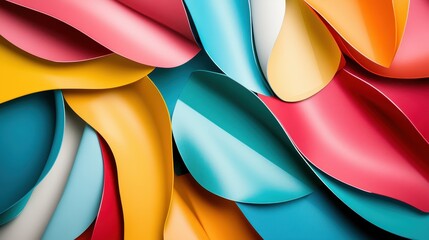 Aufkleber - This image features a captivating display of colorful overlapping layers, creating an abstract and modern visual design that emphasizes fluidity and artistic imagination.