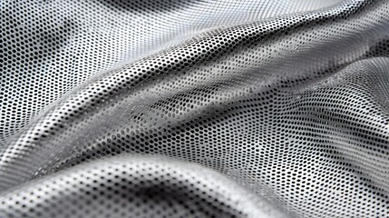 Poster - Close up view of perforated aluminum sheets used in ventilation systems for buildings
