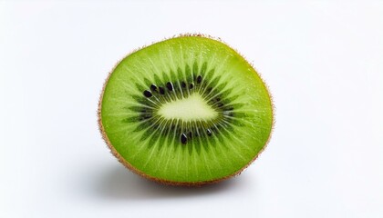 Wall Mural - A juicy kiwi fruit, sliced in half.