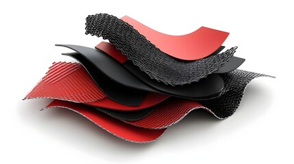 Aufkleber - Detailed 3D showcasing the unique layered structure and properties of the advanced material graphene
