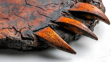 Poster - Detailed Closeup of Velociraptor Claw Fossil Revealing Textured Surface and Intricate Details of this Prehistoric Dinosaur Artifact from the Jurassic Era