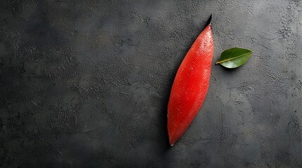 Poster - A fresh fillet of hoki fish presented on a smooth neutral colored background with a minimalist clean composition  The simple