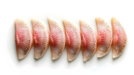 Poster - A Visually Appealing Symmetrical Array of Delectable Butterfish Fillets Showcasing the Beauty and Versatility of Seafood Cuisine