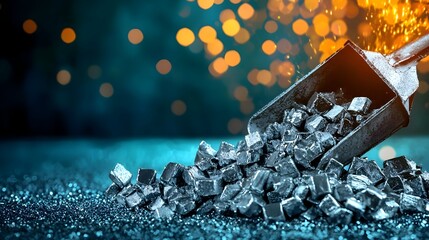 Leinwandbilder - Advanced Machinery and Automation Refining Raw Aluminum Ore into Metal for Efficient Industrial Manufacturing and Processing