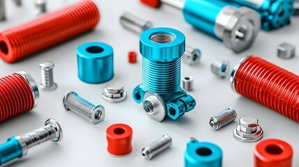 Leinwandbilder - Assortment of various plumbing fittings connectors and accessories for PVC pipes including elbows tees couplings unions reducers and other components arranged on a plain white background