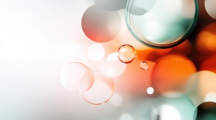 Poster - Dynamic abstract art with vibrant, swirling shapes, featuring light and shadow play, creating a visually intriguing mixture of colors and transparency.