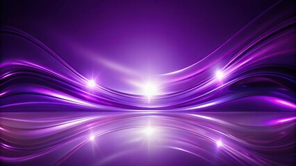Fototapete - purple abstract background with shiny shape reflected