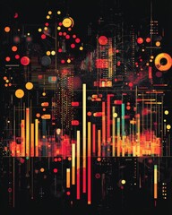 Poster - Colorful Abstract Data Visualization with Graphs