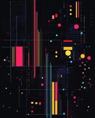 Poster - Colorful Abstract Data Visualization with Graphs