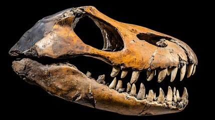 Aufkleber - Dunkleosteus Fossil Jaws Captured in Rare Scientific Discovery   Prehistoric Marine Predator Skull Excavated from Seabed Offering Glimpse into Ancient Oceanic Mysteries