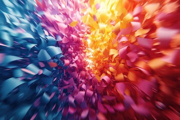 Aufkleber - Abstract Colorful Swirling Ribbon Pattern