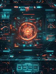 Poster - Futuristic Smart Home Control Interface Design