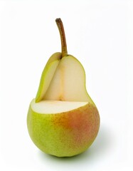 Wall Mural - A ripe pear cut in half.