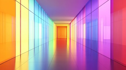 Poster - Rainbow Corridor of Colors