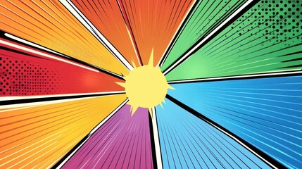 Poster - Colorful Comic Book Style Background