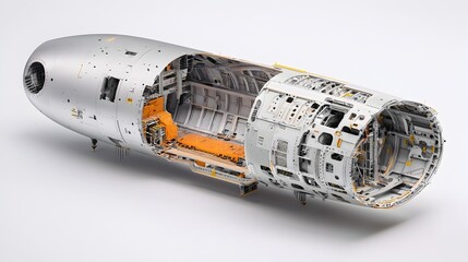 Aufkleber - Intricate cross section view showcasing the structural composition and engineering details of aluminum used in aerospace construction and manufacturing