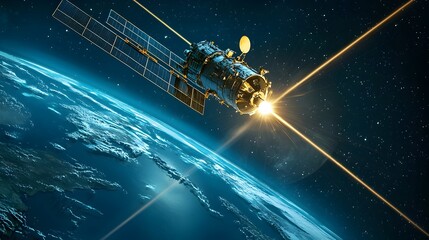 Aufkleber - Lasers Mounted on Satellites Precisely Targeting and Deorbiting Space Debris and Junk to Sustainably Clean Up the Orbital Environment for Future and Space Travel