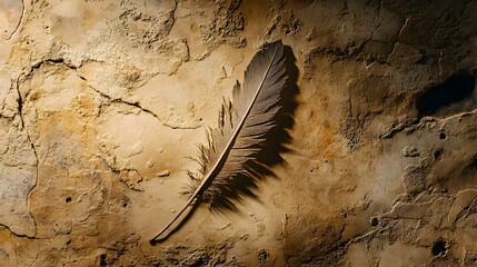 Poster - Meticulously preserved Archaeopteryx fossil exhibiting clearly defined feather imprints offering a glimpse into the evolutionary transition between dinosaurs and birds