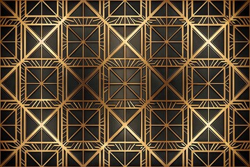 art deco pattern, Wide-Angle, geometric shape, gold accent