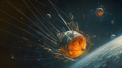Poster - Spacecraft Dragging Defunct Satellites Towards the Atmosphere for Decommissioning and Re entry Removal of Space Debris and Junk