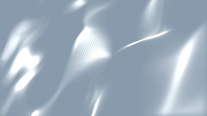 Aufkleber - An Abstract Background Seamless Loop Representation of White Waves Featuring Fluid Lines and Intricate Patterns