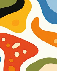 Poster - Colorful Abstract Geometric Patterns With Sharp Lines on a Neutral Background