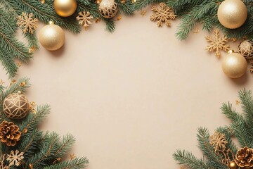 Wall Mural - Christmas time and desk of free space