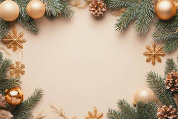 Wall Mural - Christmas time and desk of free space