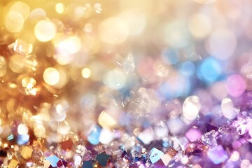 Poster - Colorful Bokeh with Sparkling Light Effects Creating a Dreamy and Magical Abstract Background : Generative AI