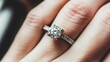 © Boonnam Burart - Elegant Diamond Ring on Finger