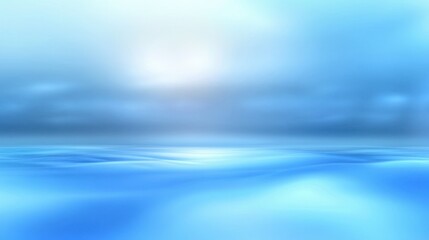 Poster - A background gradient that transitions from deep blue to light blue and ends with pure white at the bottom, creating a calm and relaxing feel.
