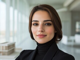 Sticker - Confident young woman in black outfit