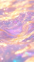 Fototapete - Iridescent Abstract Background with Shimmering Pastel Colors and Dreamy Light Effects : Generative AI