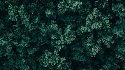 Poster - Dense Green Forest from Above Showcasing Lush Vegetation and Biodiversity : Generative AI