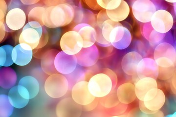 Aufkleber - Vibrant Multicolored Bokeh Lights for Festive Holiday Backgrounds and Creative Design : Generative AI