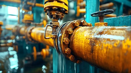 Fototapete - Automated industrial machinery applying zinc coating on iron pipes in a manufacturing facility  The galvanization process protects the steel from corrosion